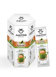 Just Chill Drinks Co. Tea Premix, Karak Chai Cardamom, Immunity Booster, 26g Sachet, Pack of 10