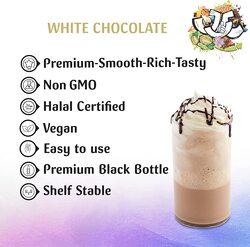 Just Chill Drinks Co. White Chocolate Sauce, 1.89 Litres