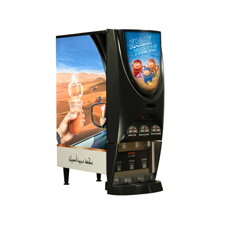 Just Chill Drinks Co. Karak Tea Maker, Automatic Tea Machine, 3.6kg Capacity, for all Popular Cup Sizes, LED Display - Black Color