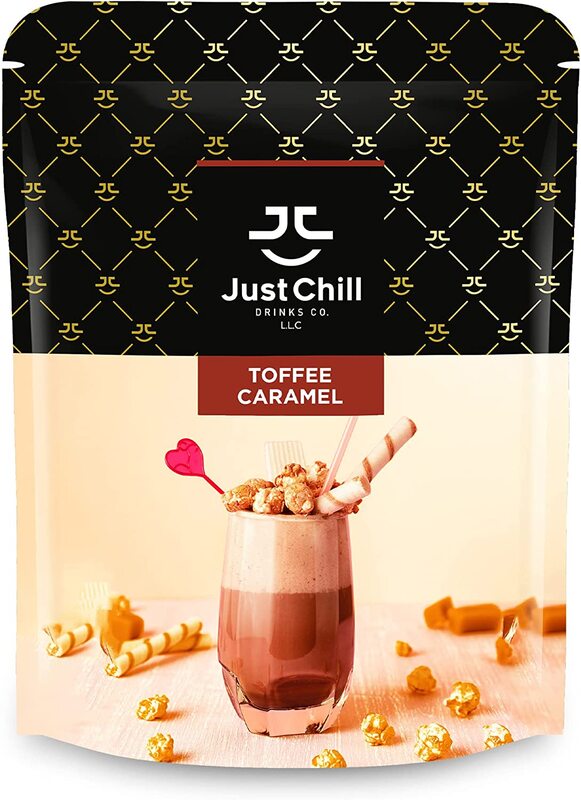 Just Chill Drinks Co. Beverage Premix, Toffee Caramel Frappe, 1000 g