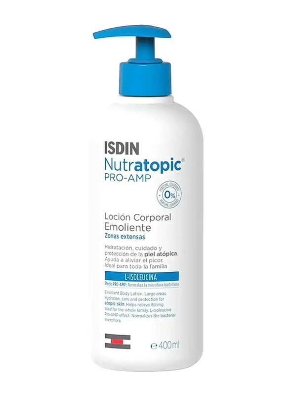 Isdin Nutratopic Pro-Amp That Provides Superficial and Deep Moisturisation Body Lotion, 400ml