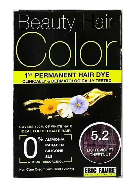 Eric Favre Beauty Hair Colour, 160ml, 5.2 Light Violet Chestnut