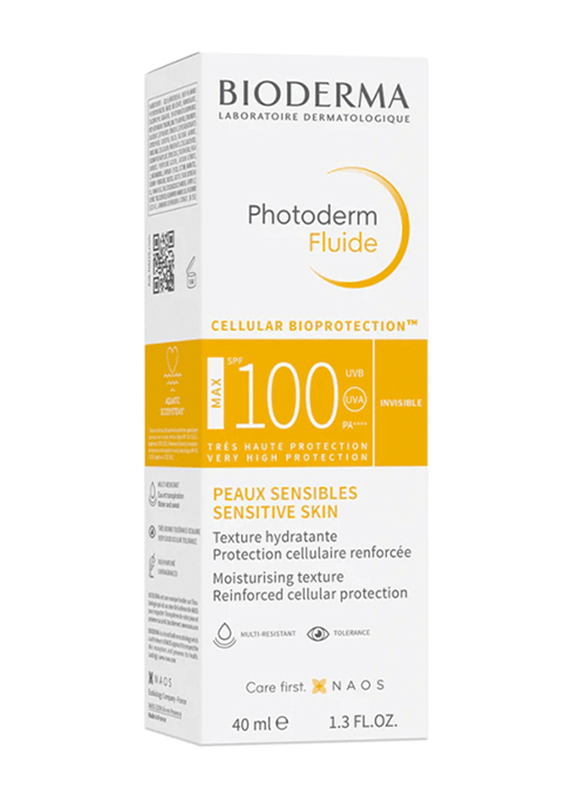 Bioderma Photoderm Max Fluide Natural SPF100 Moisturising Texture Reinforced Cellular Protection, 40ml