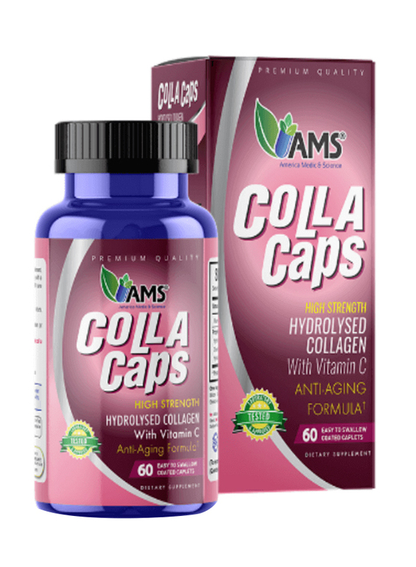 AMS Colla Caps Hydrolysed Collagen Dietary Supplement, 60 Tablets