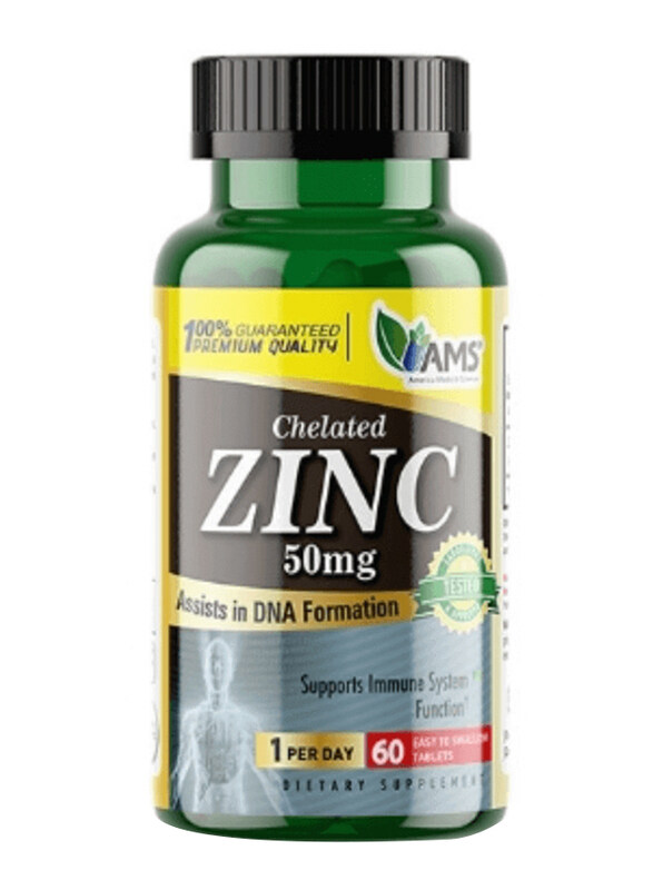

AMS Chelated Zinc Dietary Supplement, 50mg, 60 Tablets