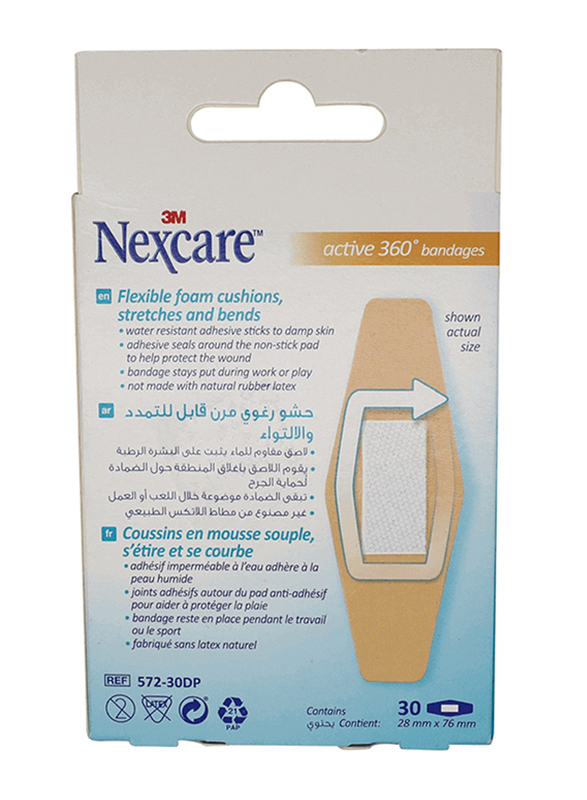 Nexcare Soft N Flex 360 Comfort Bandages, 30 Pieces
