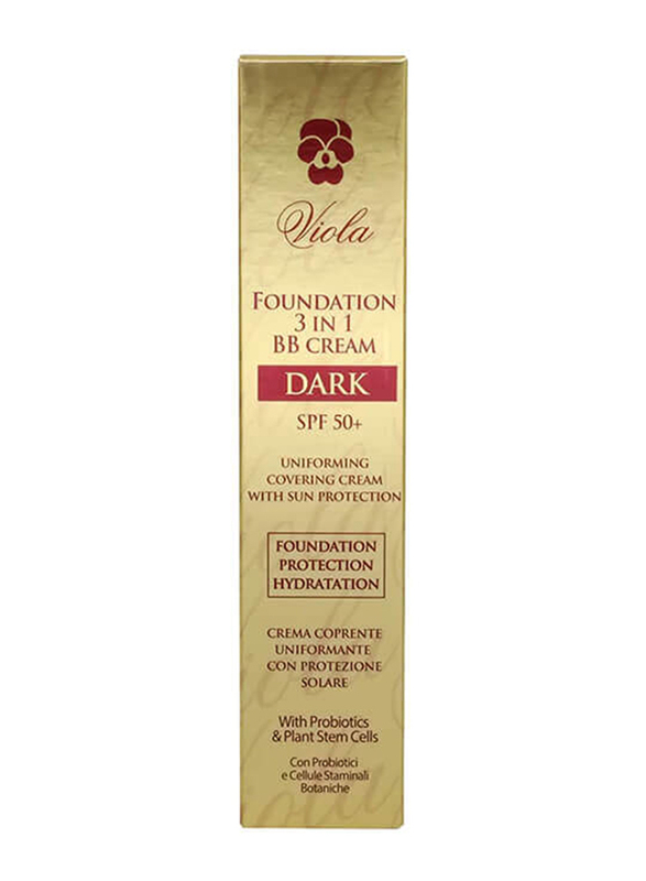 Viola Foundation 3 In 1 BB Cream, Dark, Brown