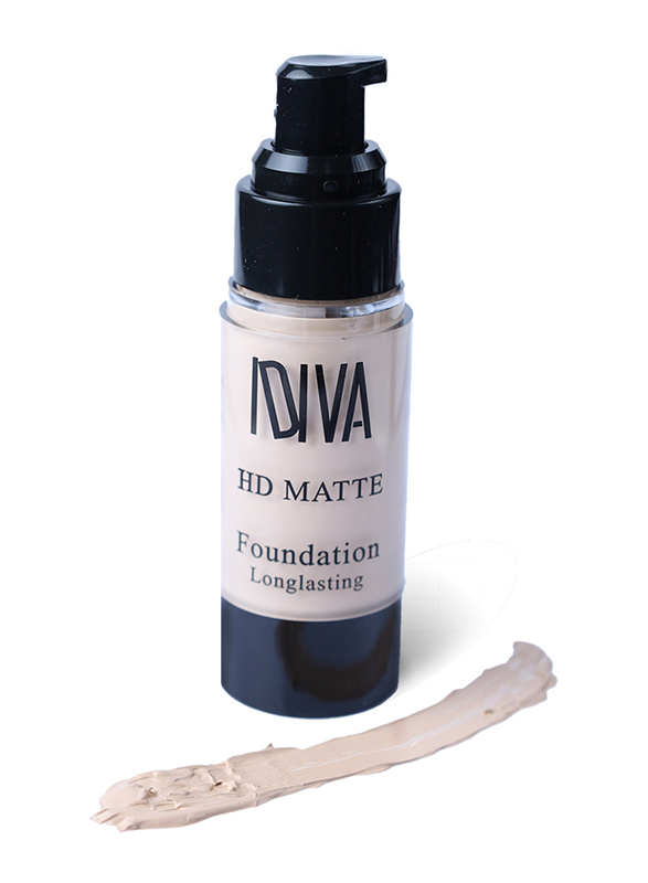 IDVA HD Matte Foundation,Full Coverage , Long Lasting ,01 Ivory, 30ml