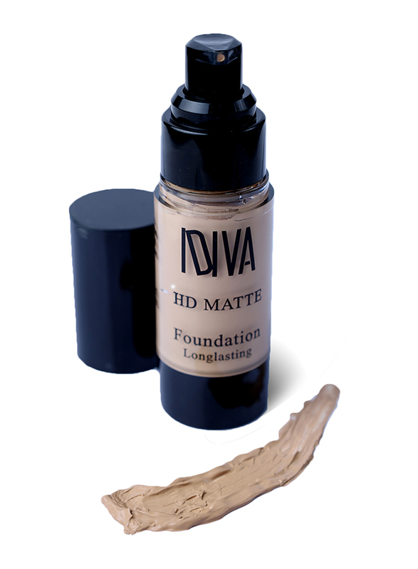 IDVA HD Matte Foundation,Full Coverage, Long Lasting,02 Beige, 30ml