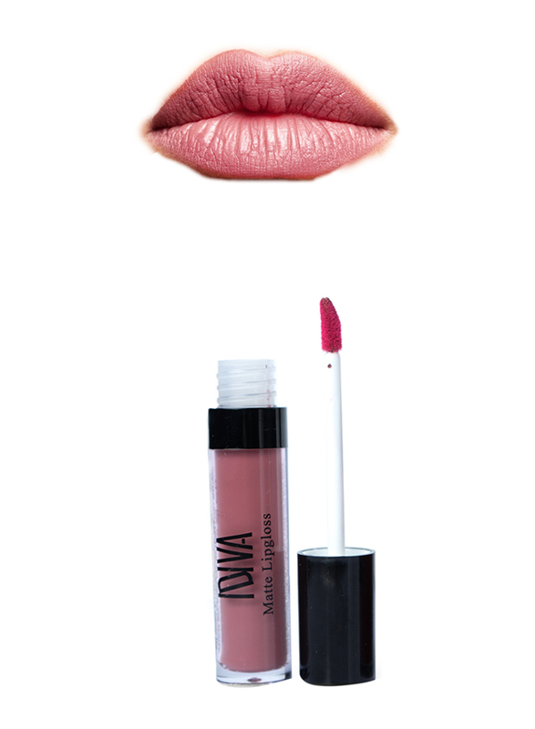 IDIVA Matte lip gloss, Loglasting , Lasts up to 16 H,Rose Mauve 102, 4.5g