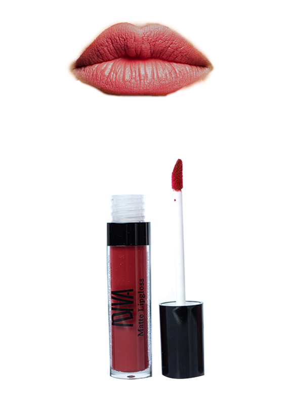 IDIVA Matte lip gloss, Loglasting , Lasts up to 16 Hr, Red Velvet 103, 4.5g