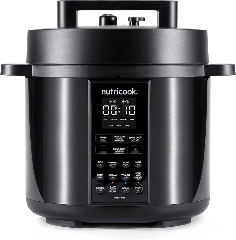 Nutri Cook 6L 9-in-1 Electric Pressure Cooker, SP204K, Black