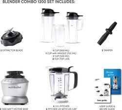 Nutribullet 11-Piece Multi-Function High Speed Blender Set, 1200W, Silver