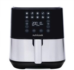 Nutri Cook 5.5L Digital Control Panel Display Air Fryer, 1700W, Silver