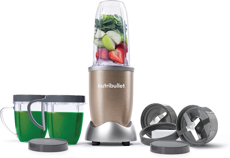 Nutribullet 9-Piece Multi-Function High Speed Blender Set, 900W, Copper Gold