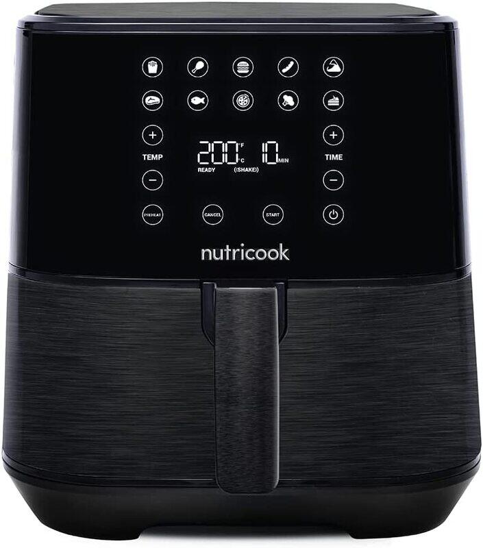 

Nutri Cook 5.5L Digital Control Panel Display Air Fryer, 1700W, Black