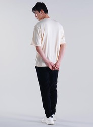 GENRLS Relaxed Fit Tee Short Sleeve T-Shirt for Men, Medium, Wan Amber