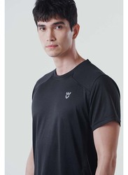GENRLS Classic Cut & Sew Tee Short Sleeve T-Shirt for Men, Extra Large, Black