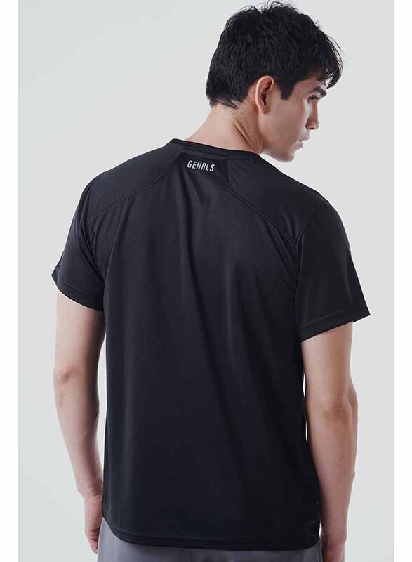 GENRLS Classic Cut & Sew Tee Short Sleeve T-Shirt for Men, Extra Large, Black