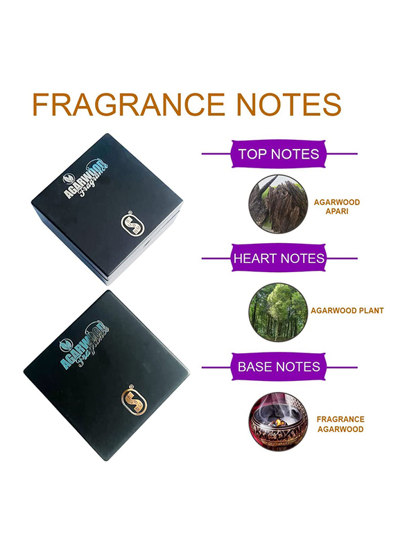 Subur Perfume Natural Agarwood Apari Aromatic Fragrance, 100gm, Black