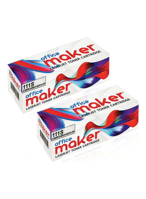 Office Maker 111S Black Toner Cartridge, 2 Piece