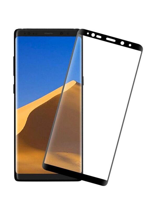 Samsung Galaxy Note 8 Full Coverage Anti-Scratch Anti-Fingerprint Curved Tempered Glass Screen Protector, Clear/Black