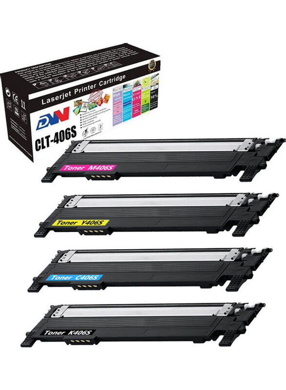 DW Samsung 406s Multicolour Compatible Toner Cartridge Set, CLT-K406S, 4 Pieces