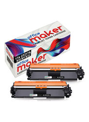 Office Maker 17A CF217A Black LaserJet Toner Cartridge, 2 Pieces