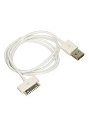 1-Meter 4th Gen USB Sync Data Charging Charger Cable Cord For Apple iPhone 4 4S ipod, White