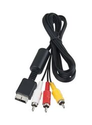1.2-Meter TV RCA AV Audio Video Cable For PlayStation 1, 2 And 3, Black