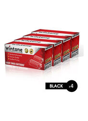 Wintone M 102 130 132 134 Black Replacement Laser Toner Cartridge Set, 4 Pieces