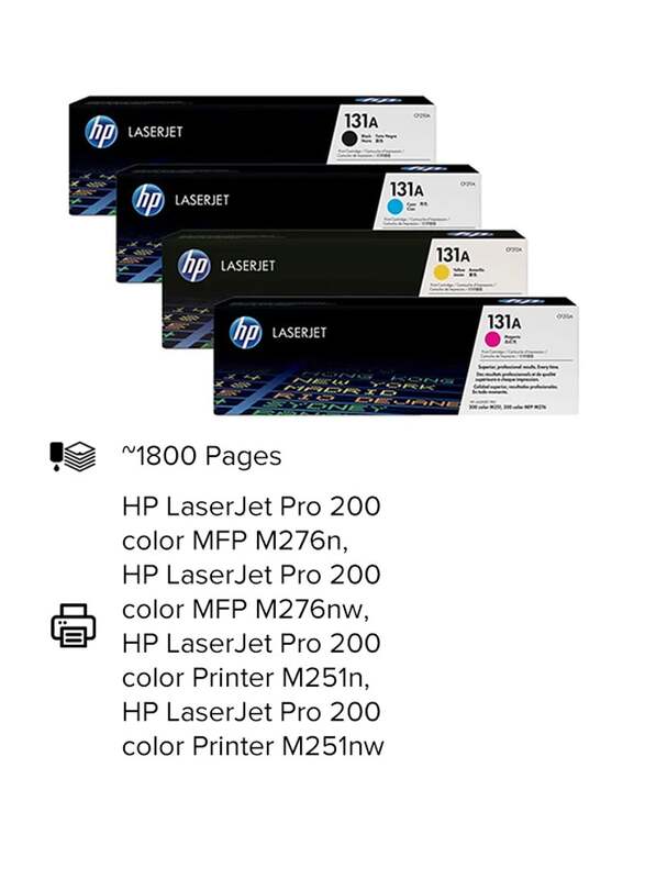 HP 131A Multicolour Original Laserjet Ink Toner Cartridge Set, 4 Pieces