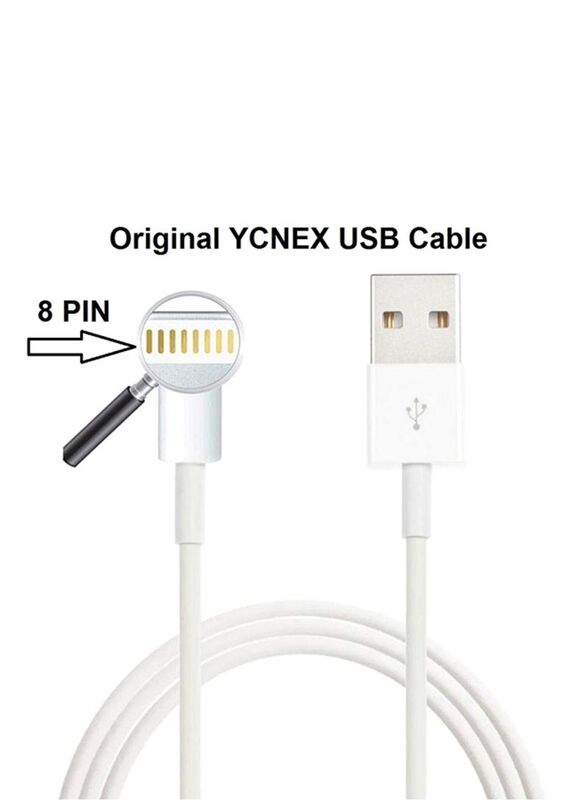 1-Meter Lightning Data Sync Charging Cable, White