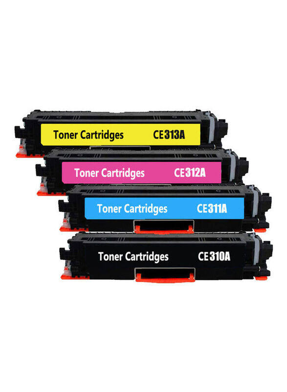 

HP Dw CE301A CE311A CE312A CE313A Multicolour Replacement Toner Cartridge, 4 Pieces