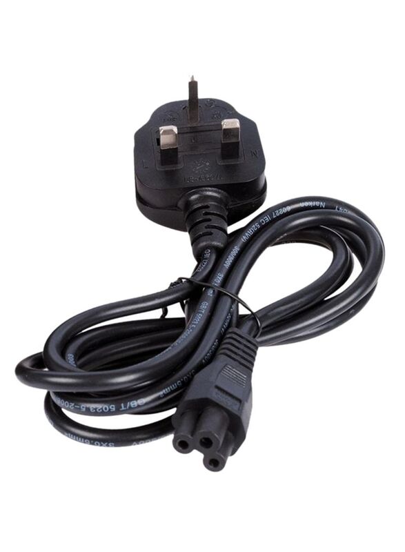 1-Meter 3 Pin UK Power Cord Main Lead Plug Cable, Black