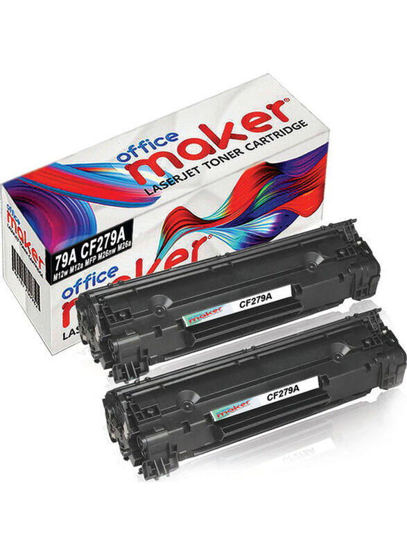 

HP Office Maker 79A CF279A Black LaserJet Toner Cartridge, 2 Pieces