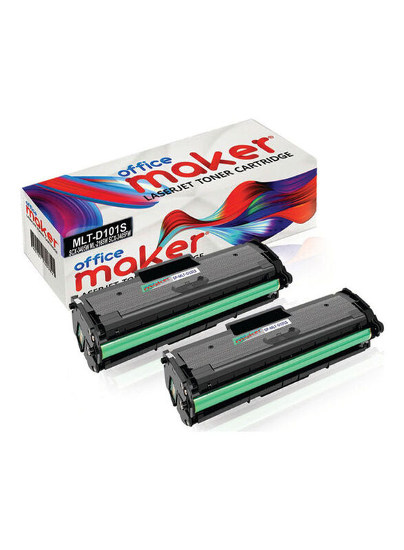Office Maker 101S Black Toner Cartridge, 2 Piece