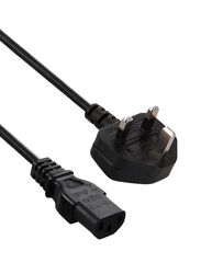 S-TEK 1.5-Meter 3-Pin Power Cord UK Plug Cable, Black