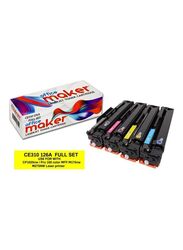 Office Maker 126A Multicolour Laser Jet Toner Cartridge Set, 4 Pieces