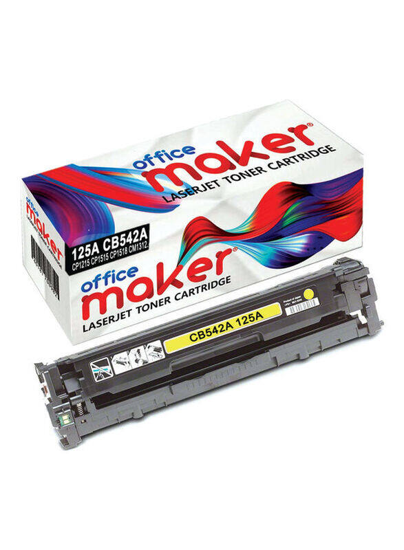 

Office Maker 125A CB542A Yellow Compatible LaserJet Toner Cartridge