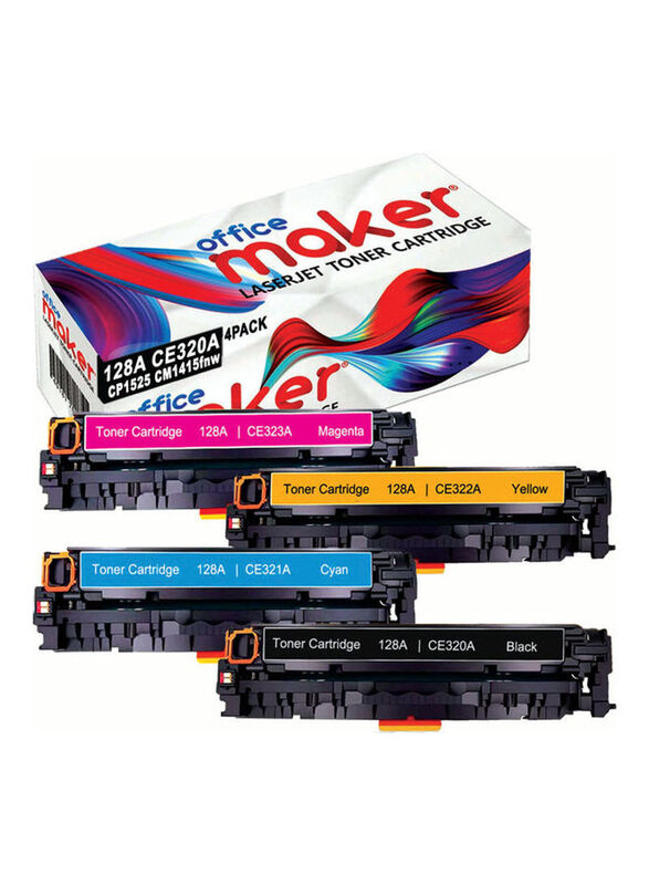 Office Maker CE320A/CE321A/CE322A/CE323A Multicolour Toner Cartridge