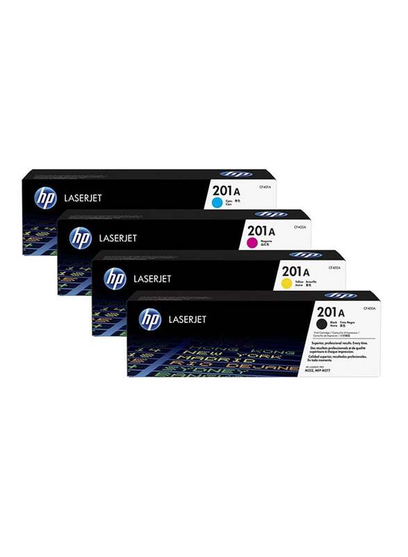 HP 201A Black & Tri-Colour Toner Cartridge Set, 4 Piece