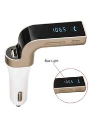 1 Port USB Car Charger With Multimedia Player, Gold