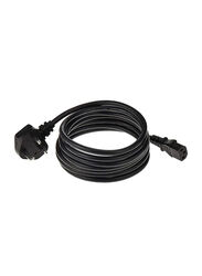 S-TEK 3-Meter 3-Pin Desktop UK Plug Power Cable, Black
