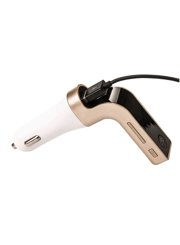 1 Port USB Car Charger With Multimedia Player, Gold