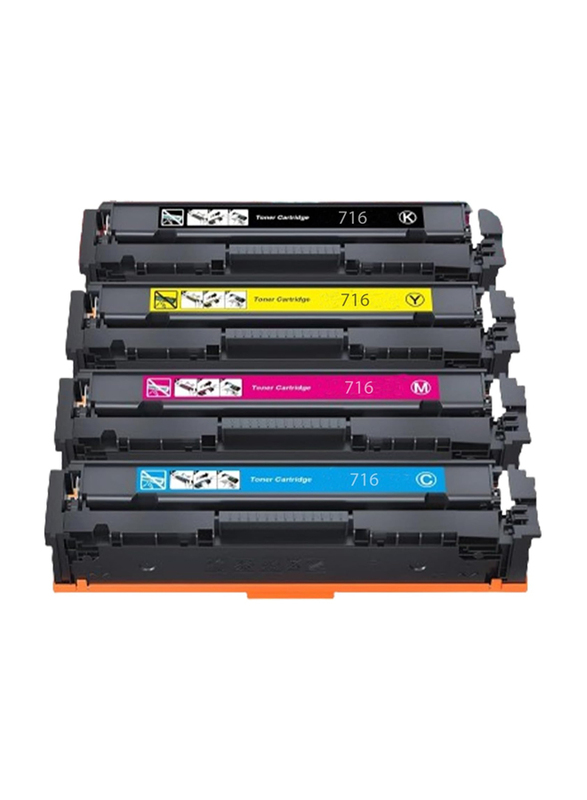 Ecares 716 Multicolour Compatible Toner Cartridge Replacement, 4 Pieces