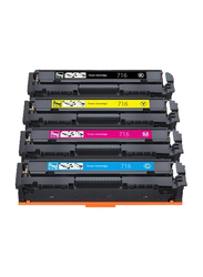 Ecares 716 Multicolour Compatible Toner Cartridge Replacement, 4 Pieces