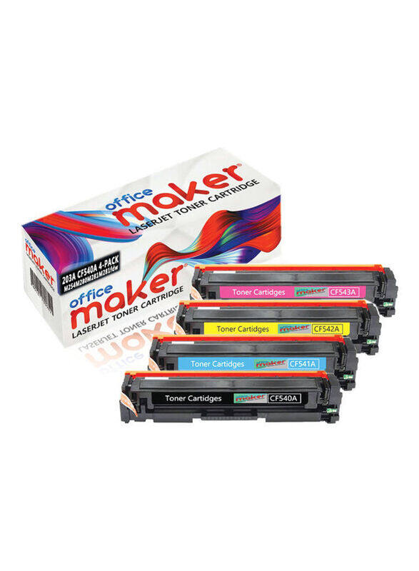 

HP Office Maker CF540A Multicolour Toner Cartridge, 4 Piece