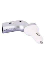 Voberry S11 G7 Bluetooth FM Transmitter Modulator, MP3 Function, White/Silver