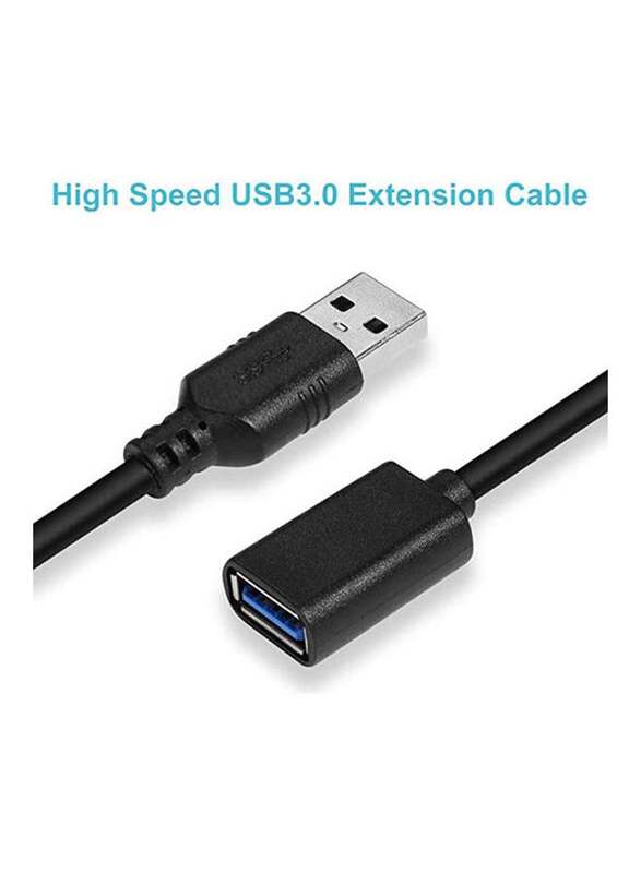 5-Meter Usb Extension Cable Usb 3 0 Male To Female 5Gbps High Speed Usb Am To Af Transfer Extender Cable, Black